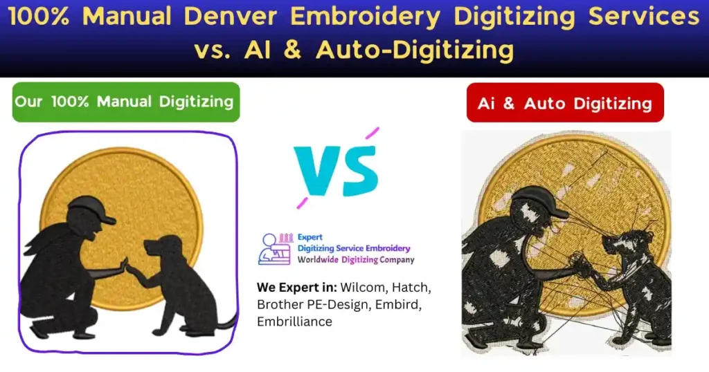 100% Manual Denver Embroidery Digitizing Services vs. AI & Auto-Digitizing