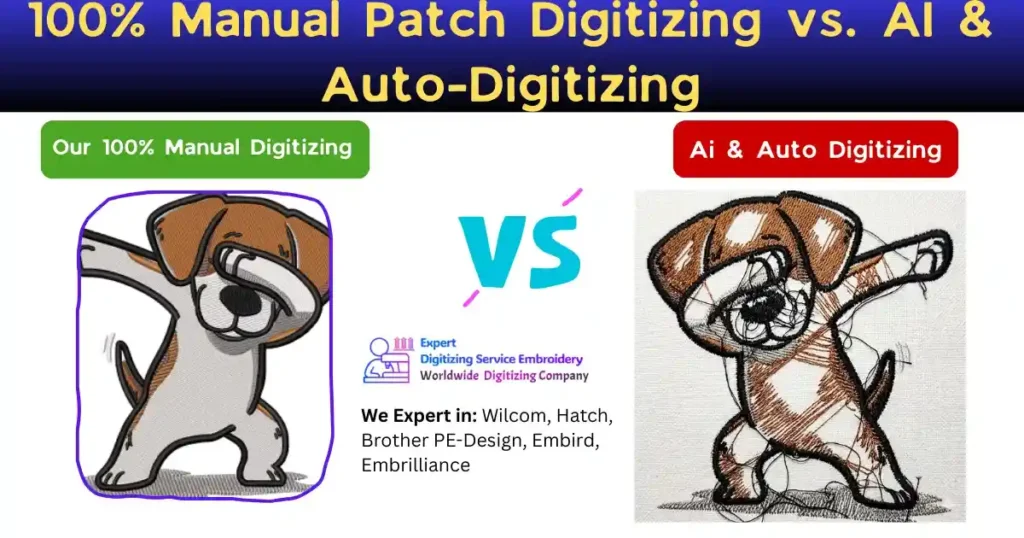 100% Manual Patch Digitizing vs. AI & Auto-Digitizing