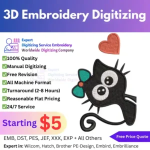 3D Embroidery Digitizing