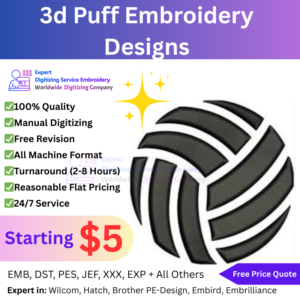 3d Puff Embroidery Designs