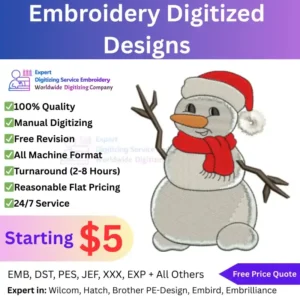 Embroidery digitized designs