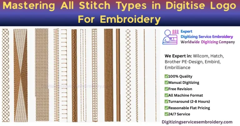 Mastering All Stitch Types in Digitise Logo For Embroidery