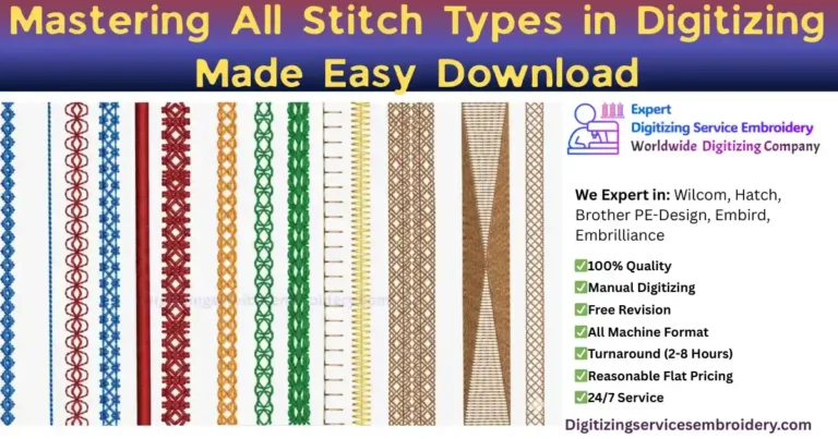 Mastering All Stitch Types in Digitizing Made Easy Download