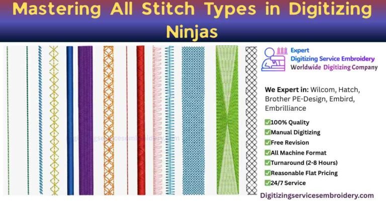 Mastering All Stitch Types in Digitizing Ninjas