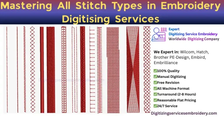 Mastering All Stitch Types in Embroidery Digitising Services