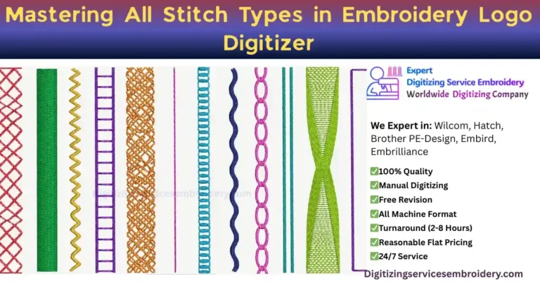 Mastering All Stitch Types in Embroidery Logo Digitizer