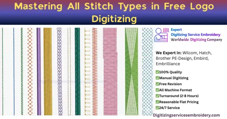 Mastering All Stitch Types in Free Logo Digitizing