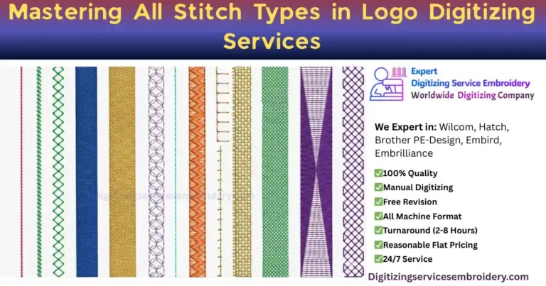 Mastering All Stitch Types in Logo Digitizing Services