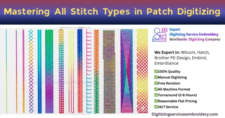 Mastering All Stitch Types in Patch Digitizing