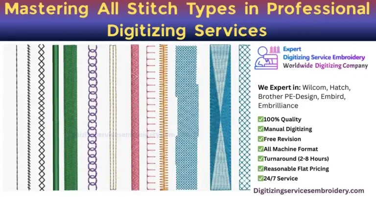 Mastering All Stitch Types in Professional Digitizing Services