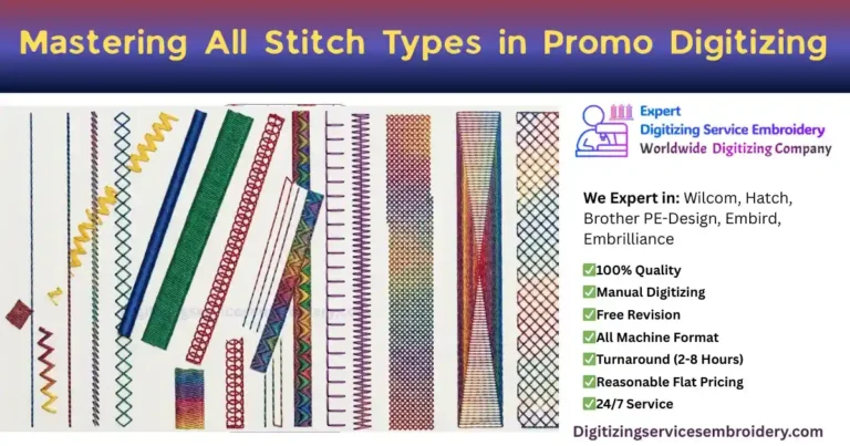 Mastering All Stitch Types in Promo Digitizing