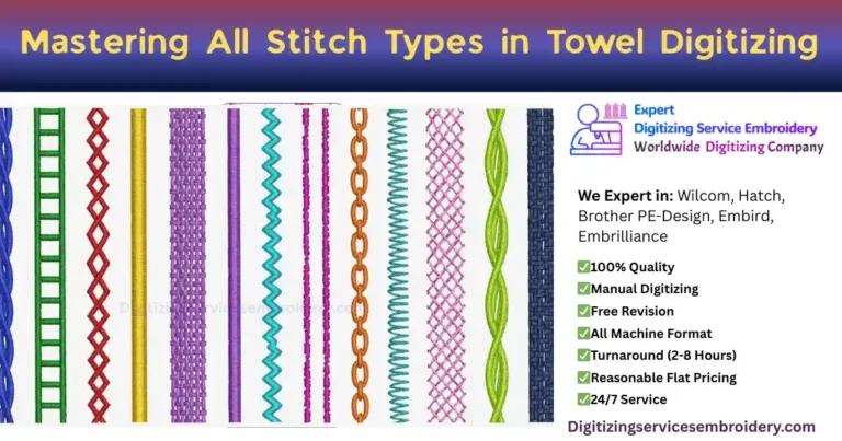 Mastering All Stitch Types in Towel Digitizing