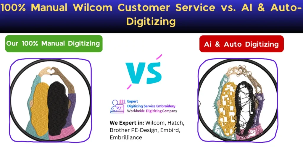 100% Manual Wilcom Customer Service vs. AI & Auto-Digitizing