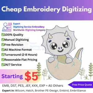 Cheap Embroidery Digitizing