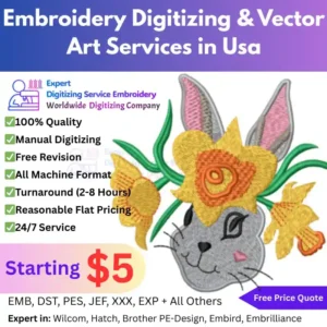 Embroidery Digitizing & Vector Art Services in Usa
