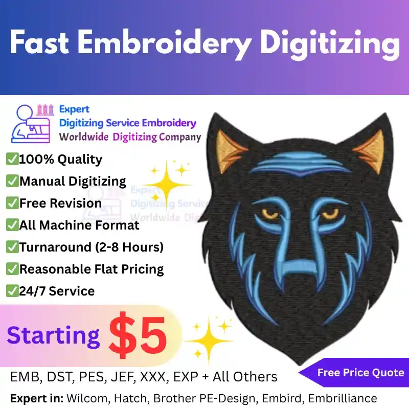 Fast Embroidery Digitizing