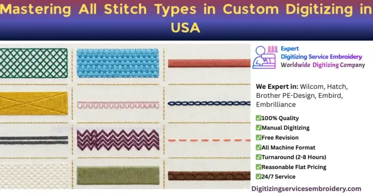 Mastering All Stitch Types in Custom Digitizing in USA