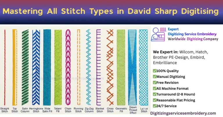 Mastering All Stitch Types in David Sharp Digitising