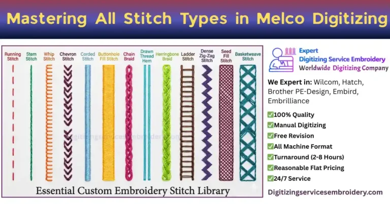 Mastering All Stitch Types in Melco Digitizing