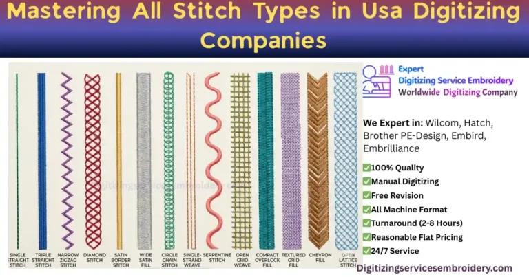 Mastering All Stitch Types in Usa Digitizing Companies
