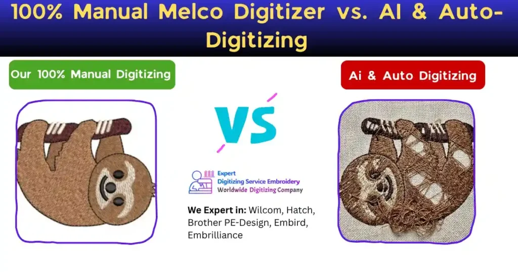100% Manual Melco Digitizer vs. AI & Auto-Digitizing